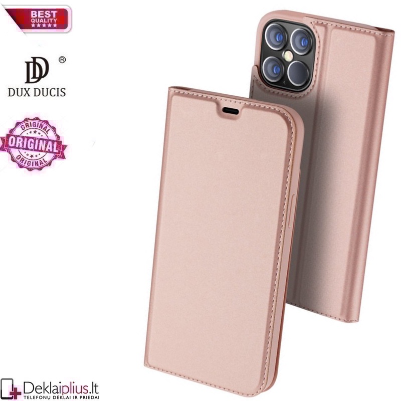 Dux Ducis dirbtinės odos atverčiamas dėklas - rausvas (Apple Iphone 12 Pro Max) Dux Ducis dirbtinės odos atverčiamas dėklas - rausvas (Apple Iphone 12 Pro Max)